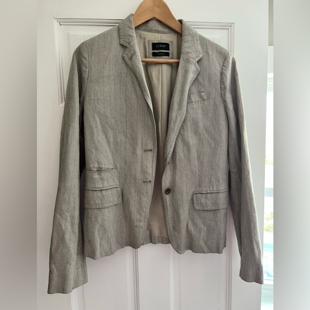 J. Crew Herringbone Blazer
